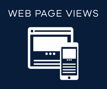 Icon showing web page views